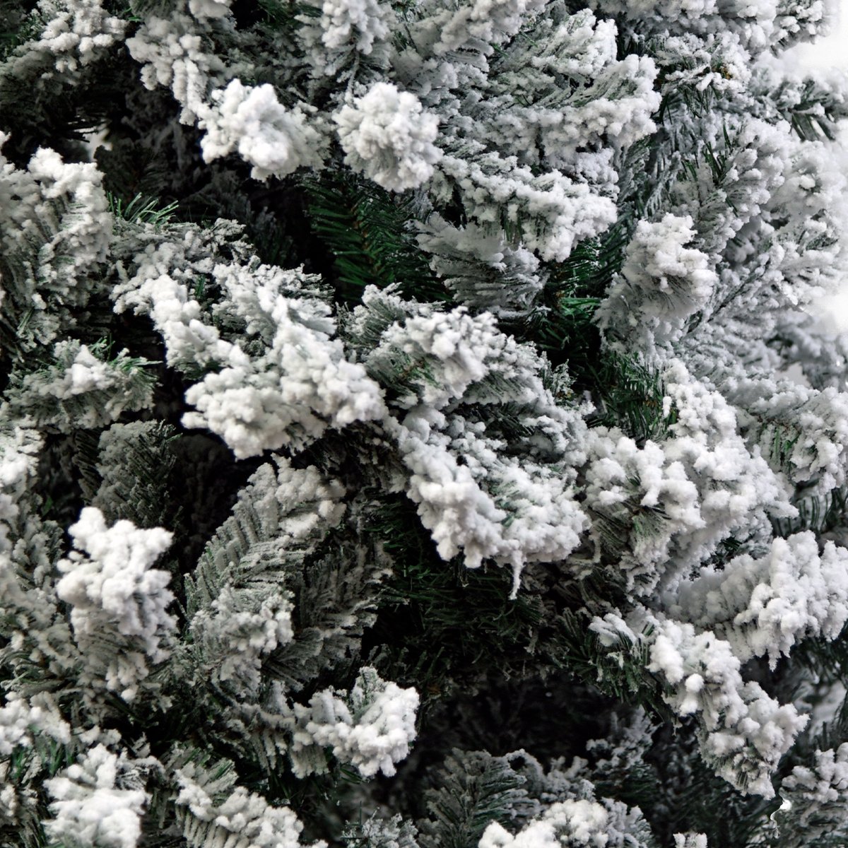 Snow-Tipped Artificial Christmas Tree – 5FT, 6FT, 7FT & 8FT Flocked Green Fir Christmas Tree