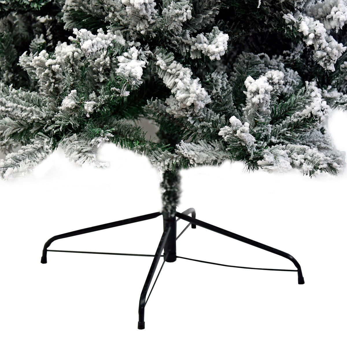Snow-Tipped Artificial Christmas Tree – 5FT, 6FT, 7FT & 8FT Flocked Green Fir Christmas Tree