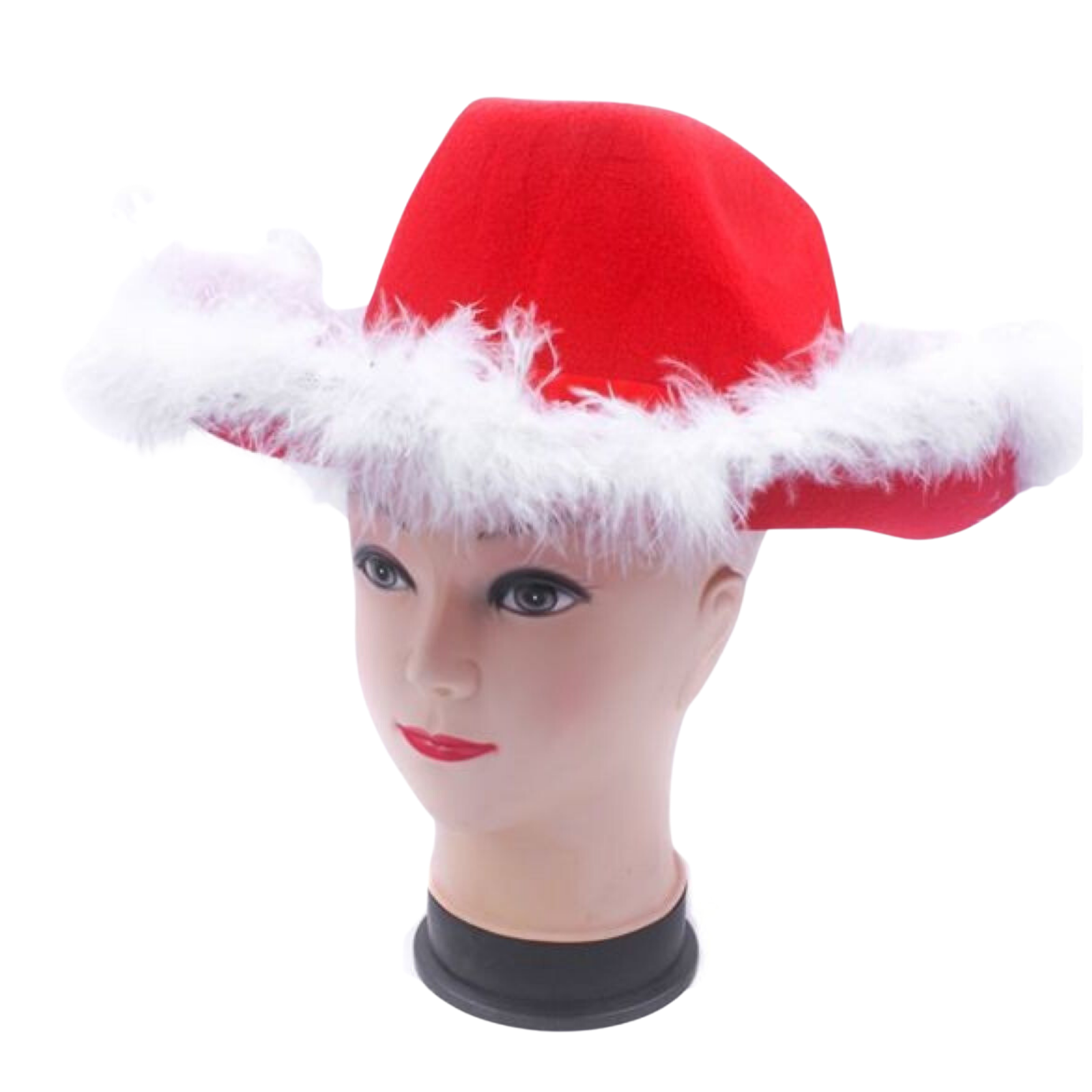 Wide Brim Santa Christmas Hat – Cowboy Fedora Style