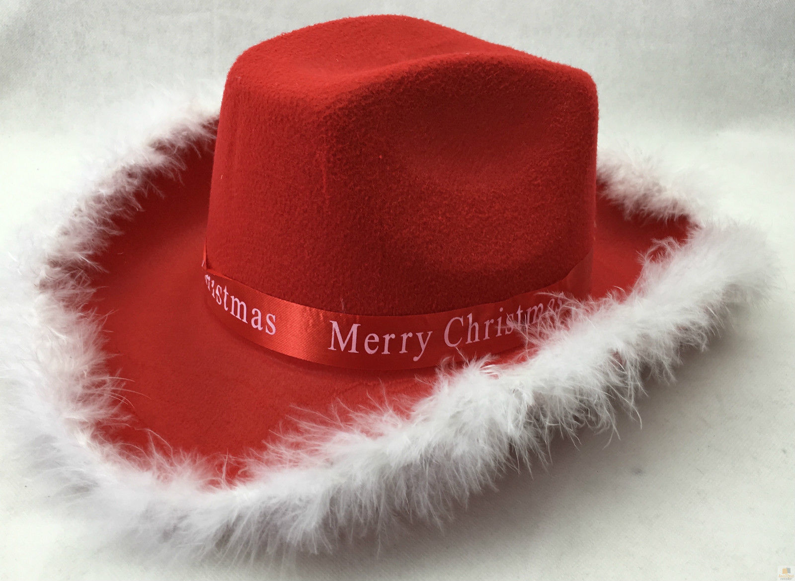 Wide Brim Santa Christmas Hat – Cowboy Fedora Style
