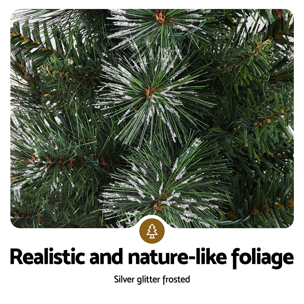 90cm Pre-Lit Potted Christmas Tree with 80 Warm LEDs