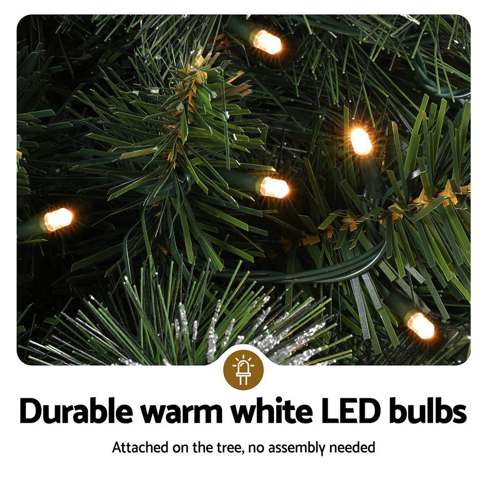 90cm Pre-Lit Potted Christmas Tree with 80 Warm LEDs