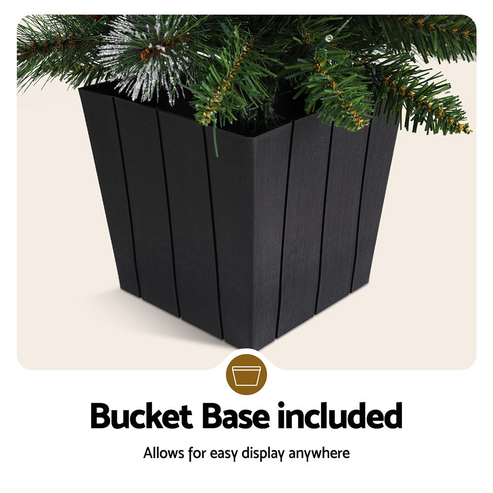 90cm Pre-Lit Potted Christmas Tree with 80 Warm LEDs