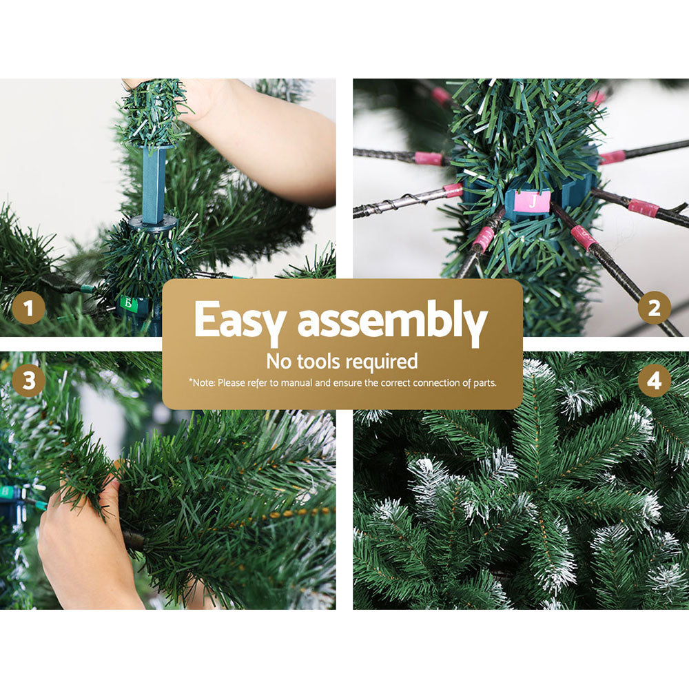 Green Snow-Frosted Christmas Tree – 7FT & 8FT Full-Shape Artificial Tree