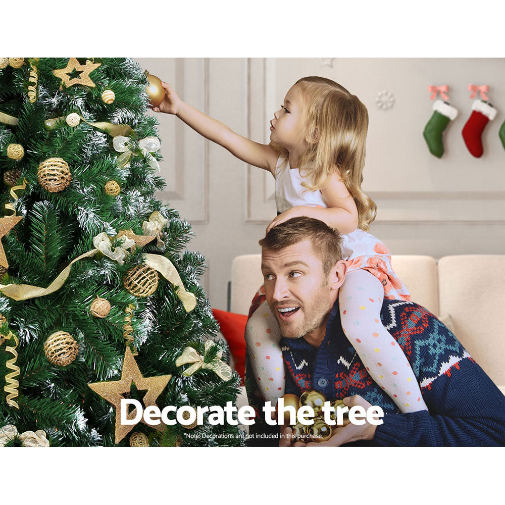 Green Snow-Frosted Christmas Tree – 7FT & 8FT Full-Shape Artificial Tree