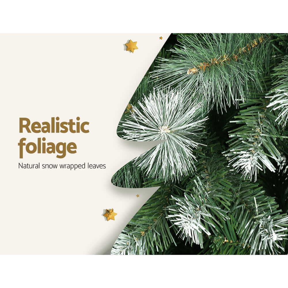 Snow-Tipped Green Pine Christmas Tree – 9FT | Full & Realistic Winter Centrepiece