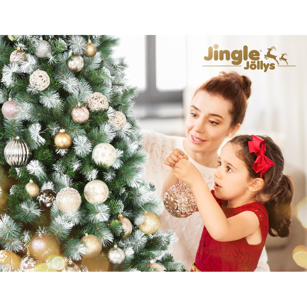 Snow-Tipped Green Pine Christmas Tree – 9FT | Full & Realistic Winter Centrepiece