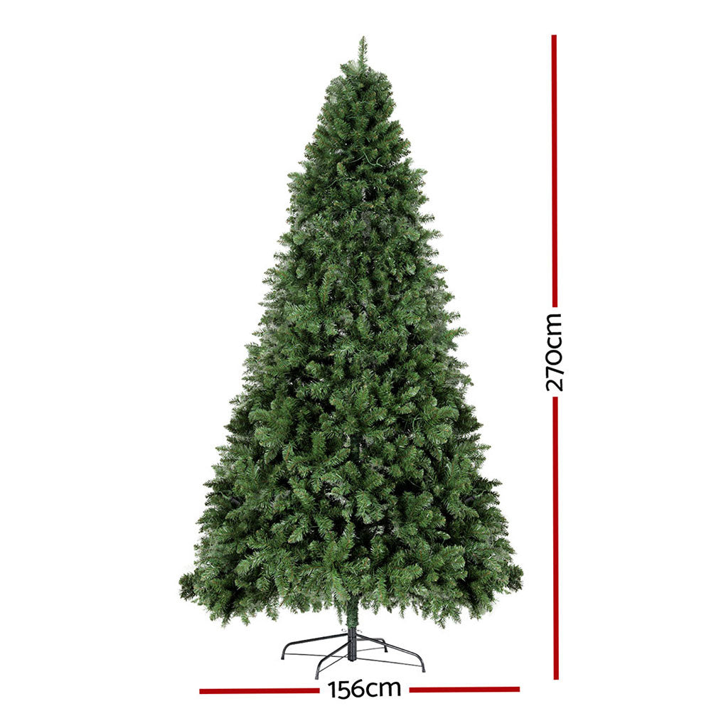 9FT Pre-Lit Christmas Tree | 750 Warm White LEDs & 2590 Tips