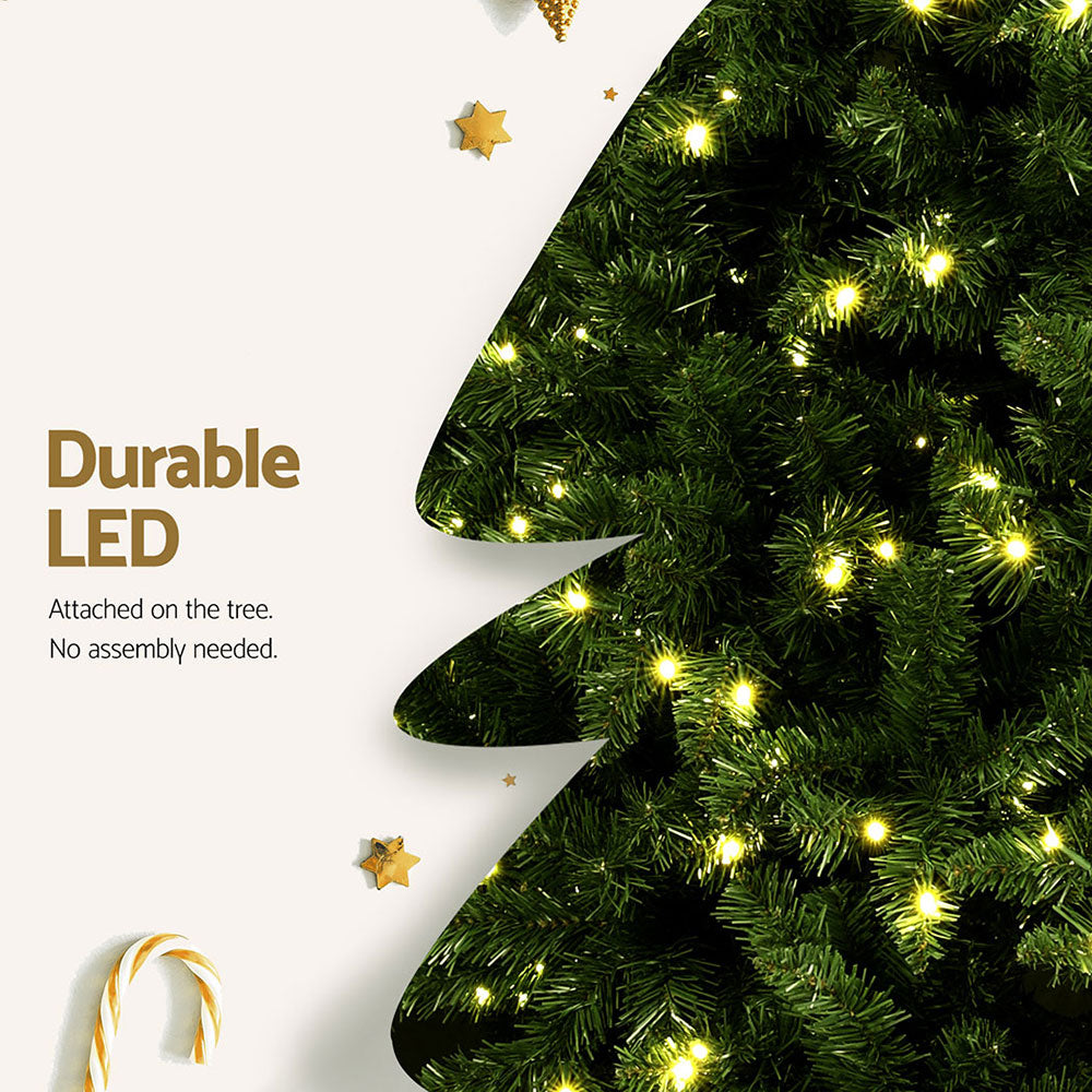9FT Pre-Lit Christmas Tree | 750 Warm White LEDs & 2590 Tips