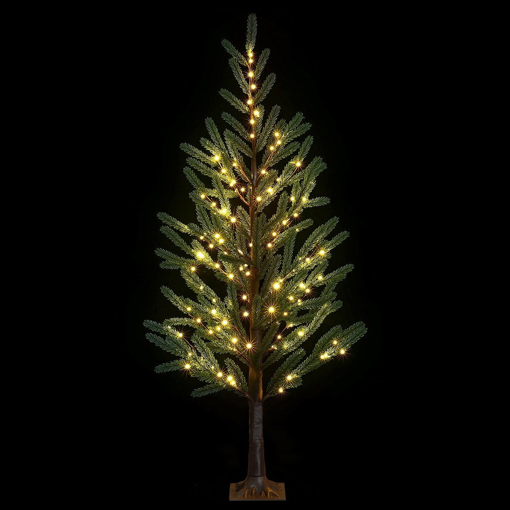6FT Pre-Lit LED Christmas Tree with Warm White Lights with 8 Modes