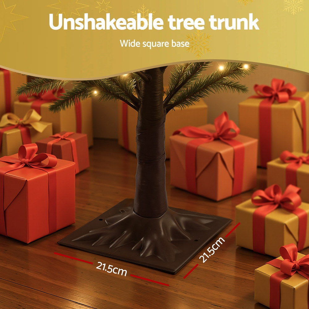 6FT Pre-Lit LED Christmas Tree with Warm White Lights with 8 Modes