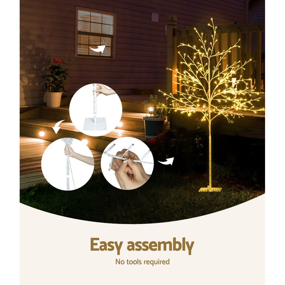 5FT Twig LED Christmas Tree with 304 Warm White Lights for Indoor & Outdoor Glow