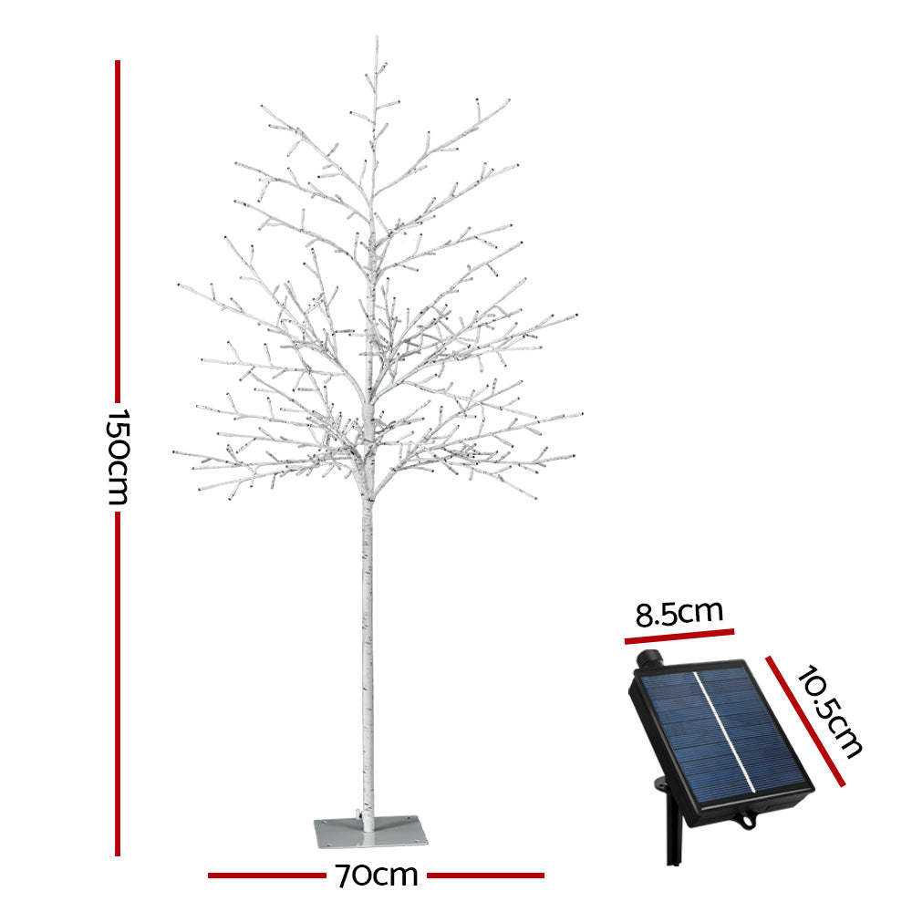5FT Solar-Powered LED Christmas Tree | Elegant White LED Holiday Display