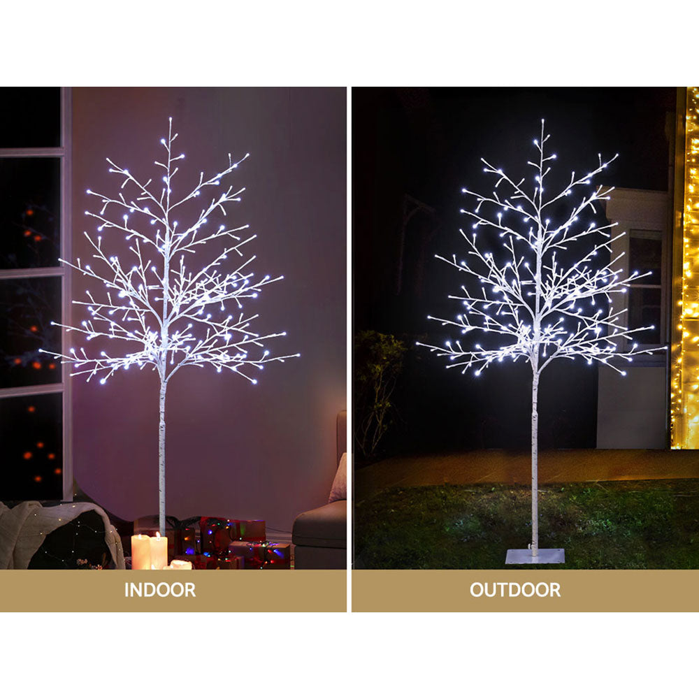 5FT Solar-Powered LED Christmas Tree | Elegant White LED Holiday Display