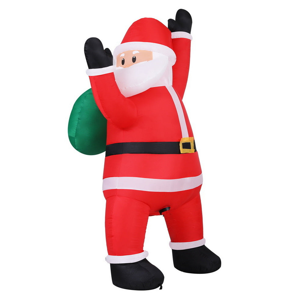 1.9M Inflatable Climbing Santa – LED Christmas Display