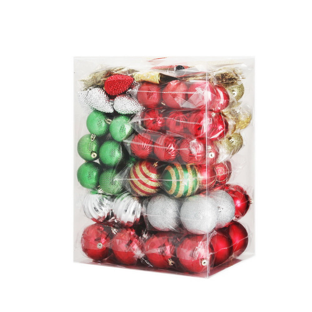 155pcs Red & Green Christmas Ornament Set – Shatterproof Tree Decorations