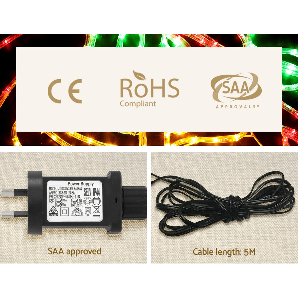 Jingle Jollys Jingle Bells Christmas Lights – Multi-Coloured LED, Indoor & Outdoor Use 🔔