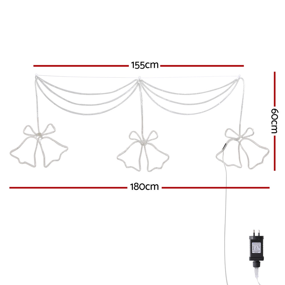 Jingle Jollys LED Jingle Bells Christmas Light Display – Multi-Colour, Indoor & Outdoor Use 🔔