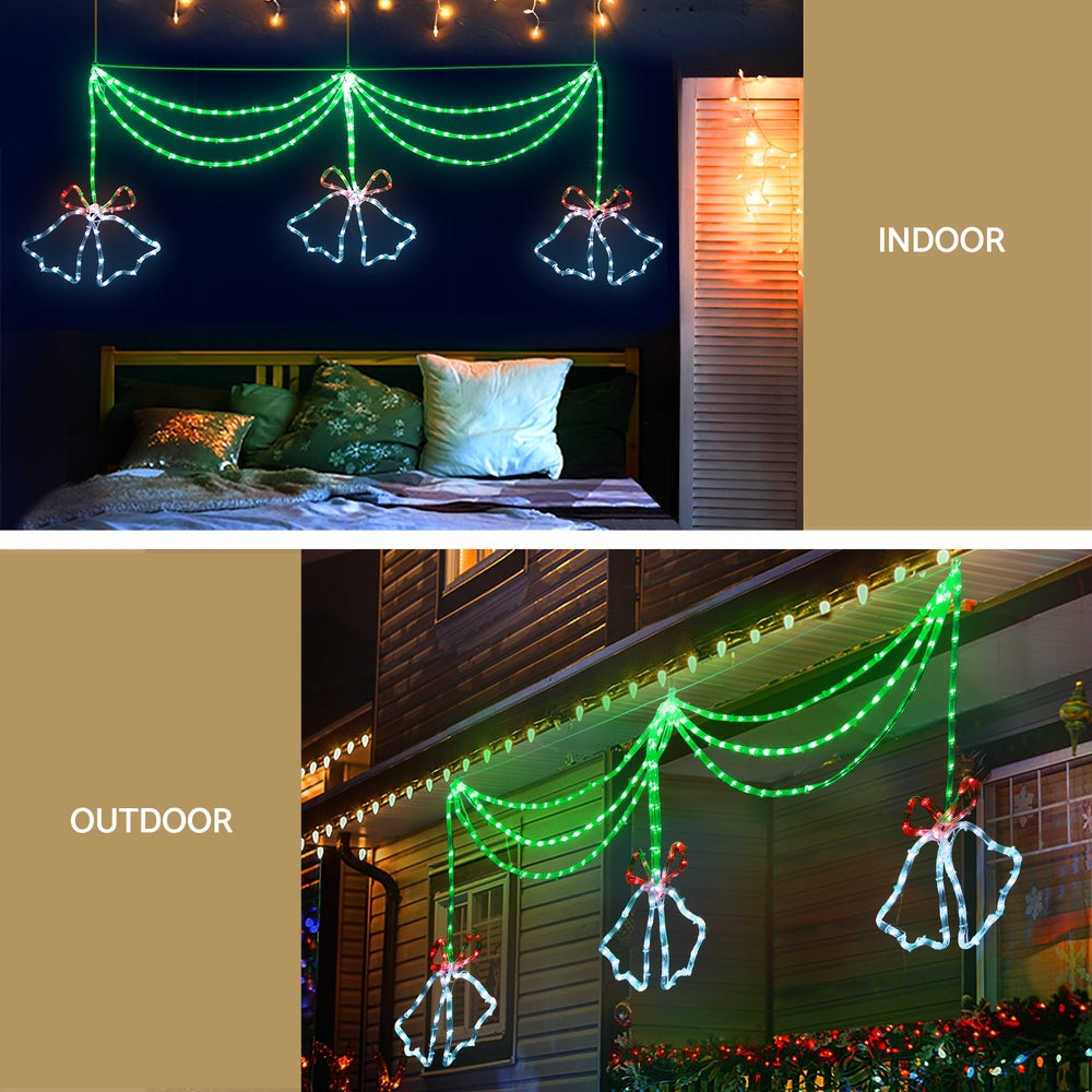 Jingle Jollys LED Jingle Bells Christmas Light Display – Multi-Colour, Indoor & Outdoor Use 🔔
