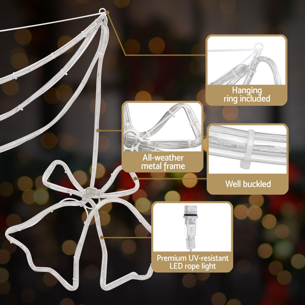 Jingle Jollys LED Jingle Bells Christmas Light Display – Multi-Colour, Indoor & Outdoor Use 🔔