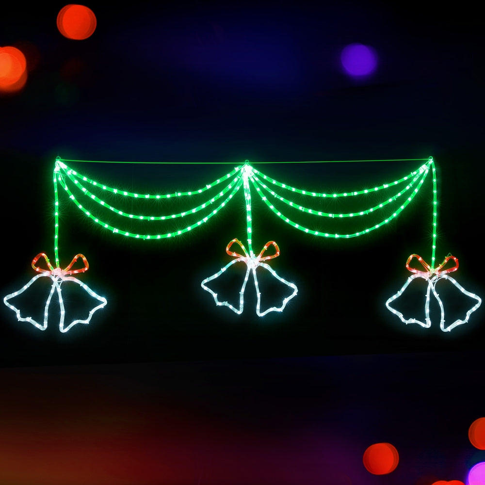Jingle Jollys LED Jingle Bells Christmas Light Display – Multi-Colour, Indoor & Outdoor Use 🔔