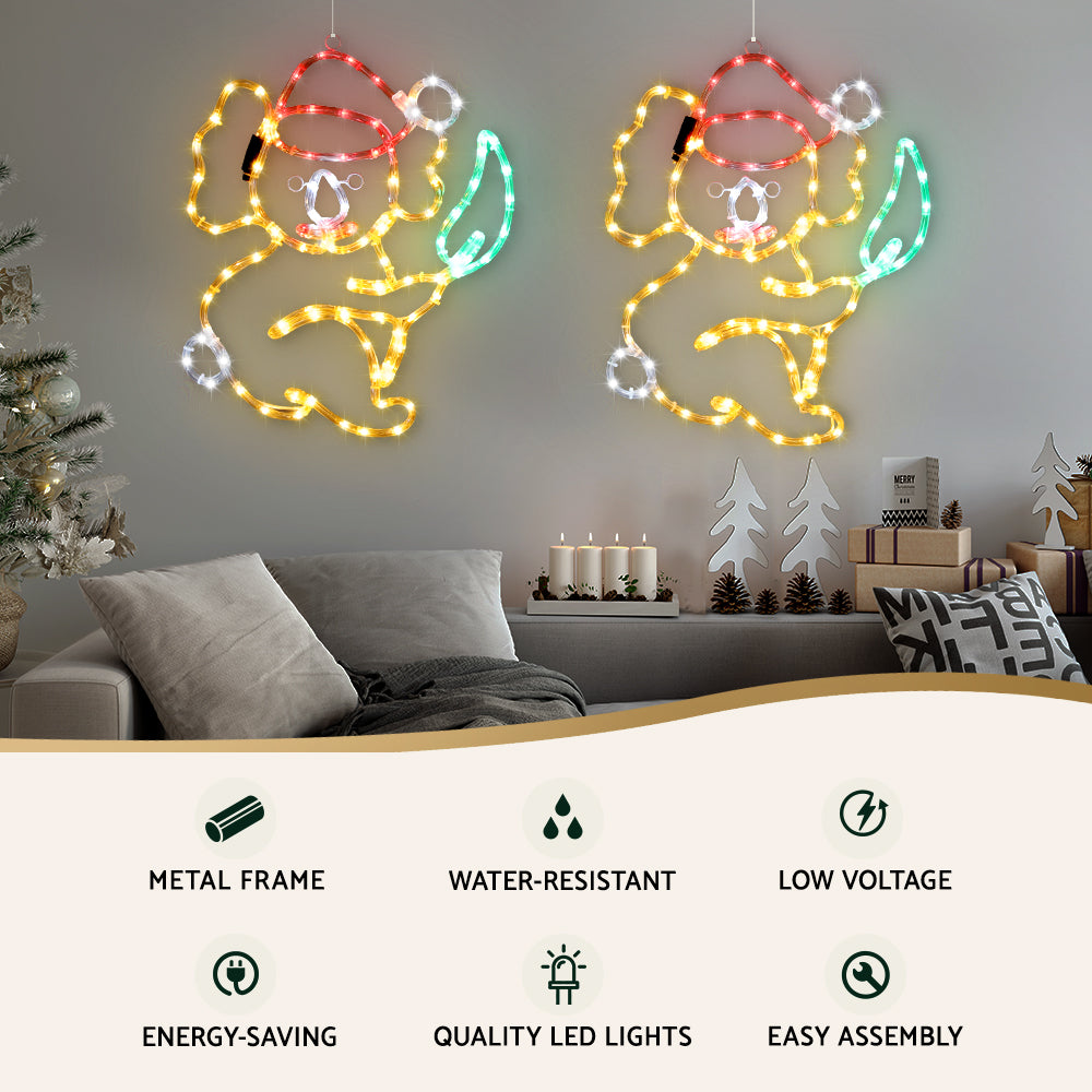 Jingle Jollys LED Koala Christmas Light – Multi-Coloured, Indoor/Outdoor 🐨