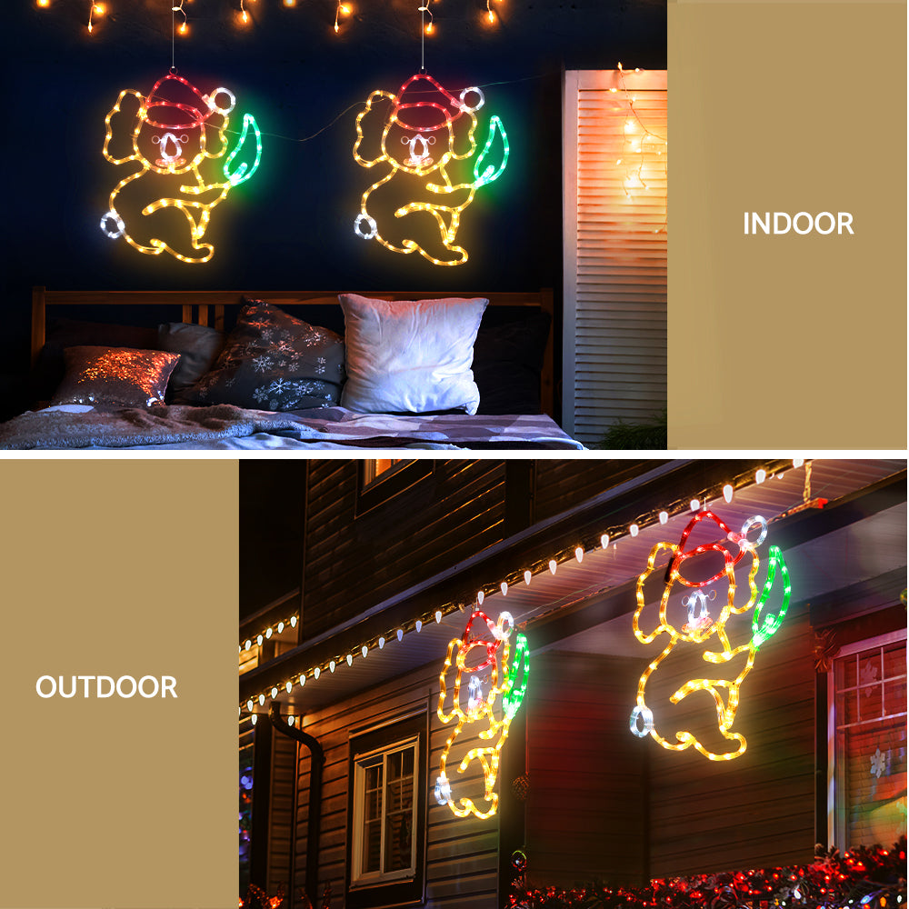 Jingle Jollys LED Koala Christmas Light – Multi-Coloured, Indoor/Outdoor 🐨
