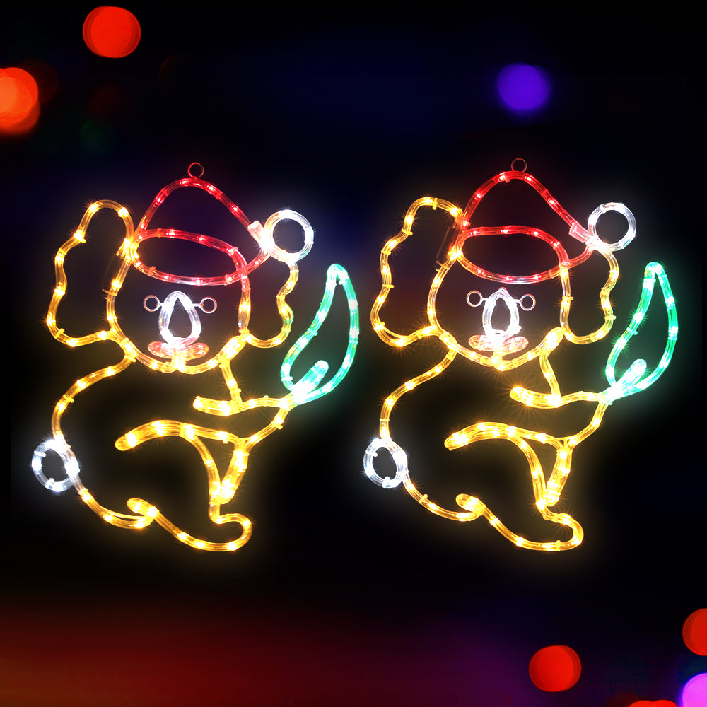 Jingle Jollys LED Koala Christmas Light – Multi-Coloured, Indoor/Outdoor 🐨