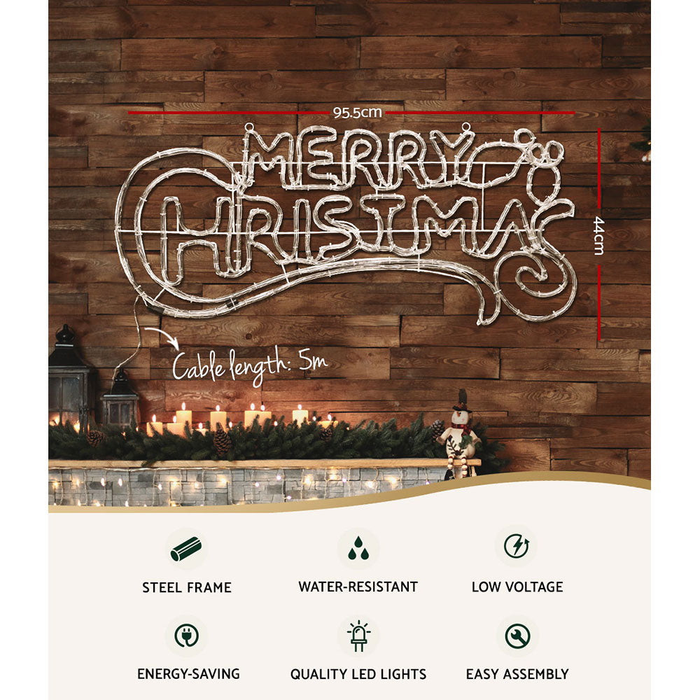 Jingle Jollys Merry Christmas Lights – Multi-Coloured LED Display for Indoor & Outdoor Use 🎉