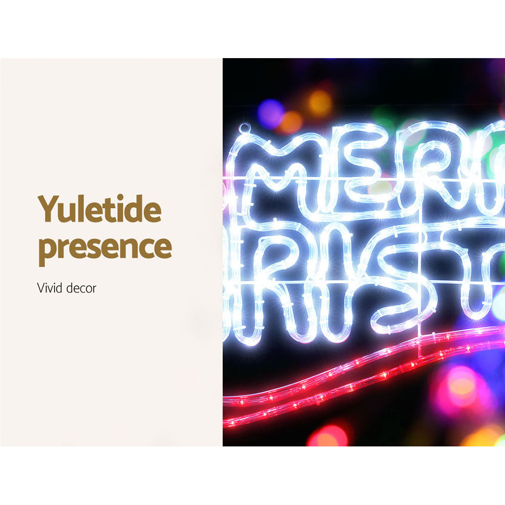 Jingle Jollys Merry Christmas Lights – Multi-Coloured LED Display for Indoor & Outdoor Use 🎉
