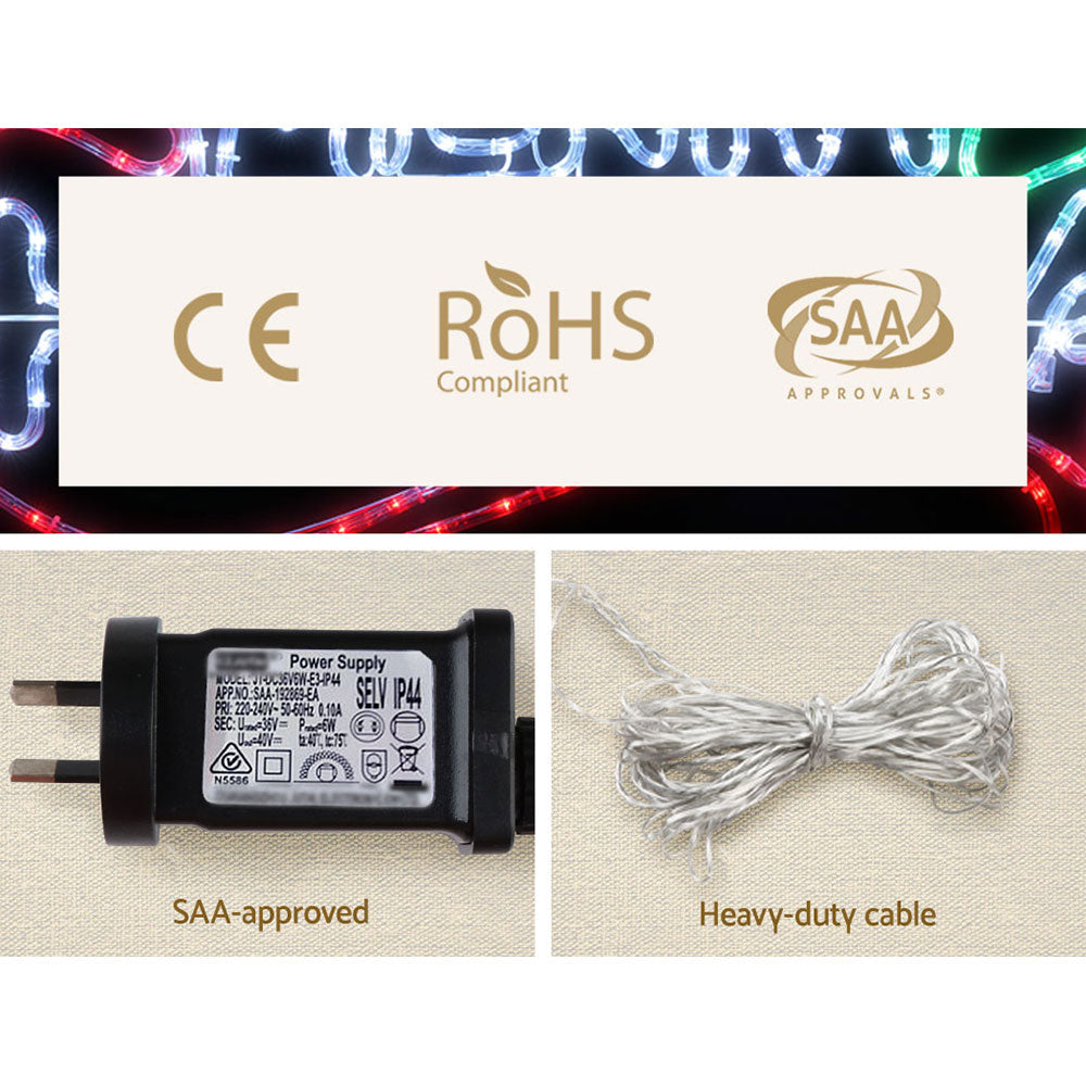 Jingle Jollys Merry Christmas Lights – Multi-Coloured LED Display for Indoor & Outdoor Use 🎉