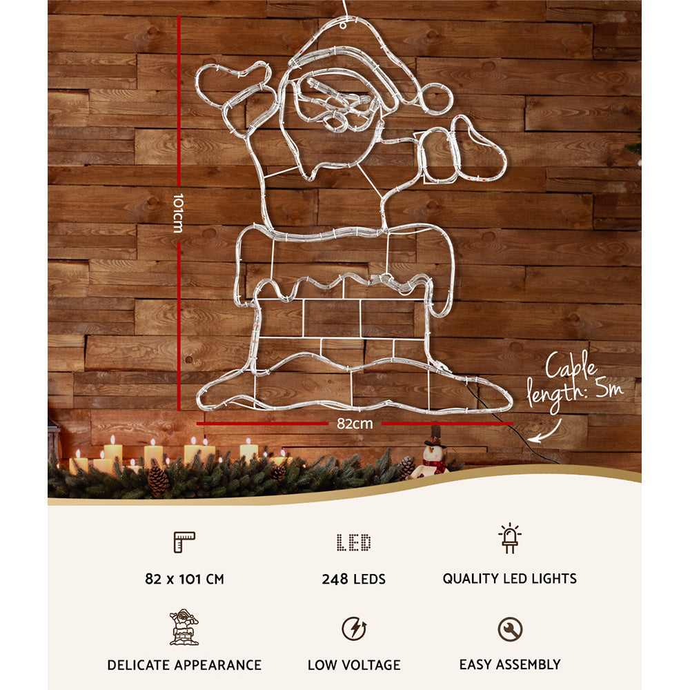 Jingle Jollys Santa Christmas Lights – LED Lit, Indoor & Outdoor Use 🎅