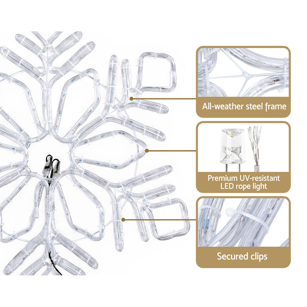 Jingle Jollys Snowflake Christmas Lights – Multi-Coloured LED, Indoor & Outdoor Use ❄️