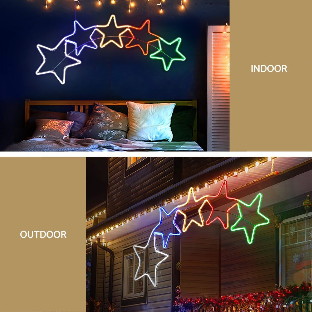 Jingle Jollys LED Shooting Stars Christmas Light Display – Multi-Colour, Indoor & Outdoor Use 🌠