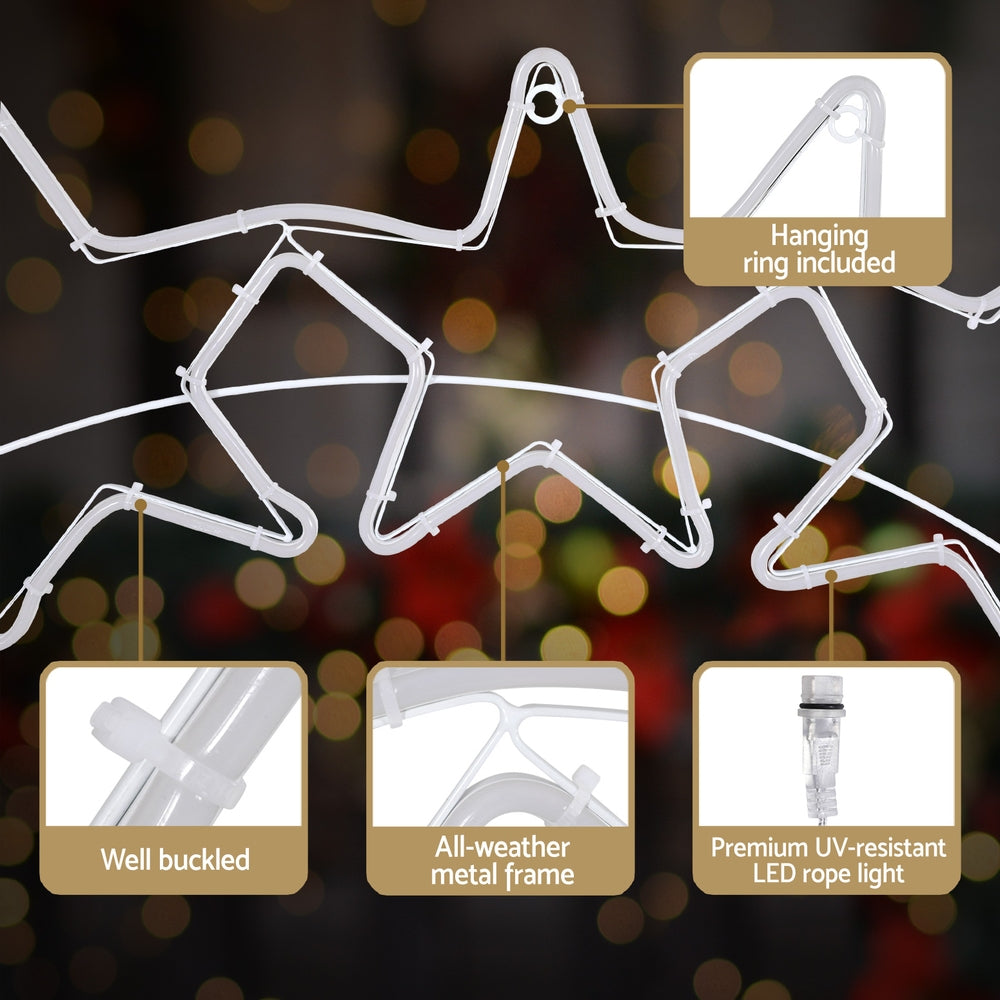 Jingle Jollys LED Shooting Stars Christmas Light Display – Multi-Colour, Indoor & Outdoor Use 🌠