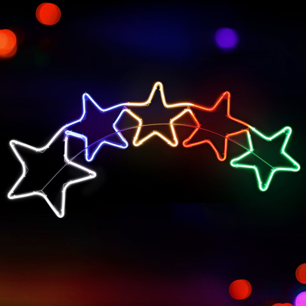 Jingle Jollys LED Shooting Stars Christmas Light Display – Multi-Colour, Indoor & Outdoor Use 🌠