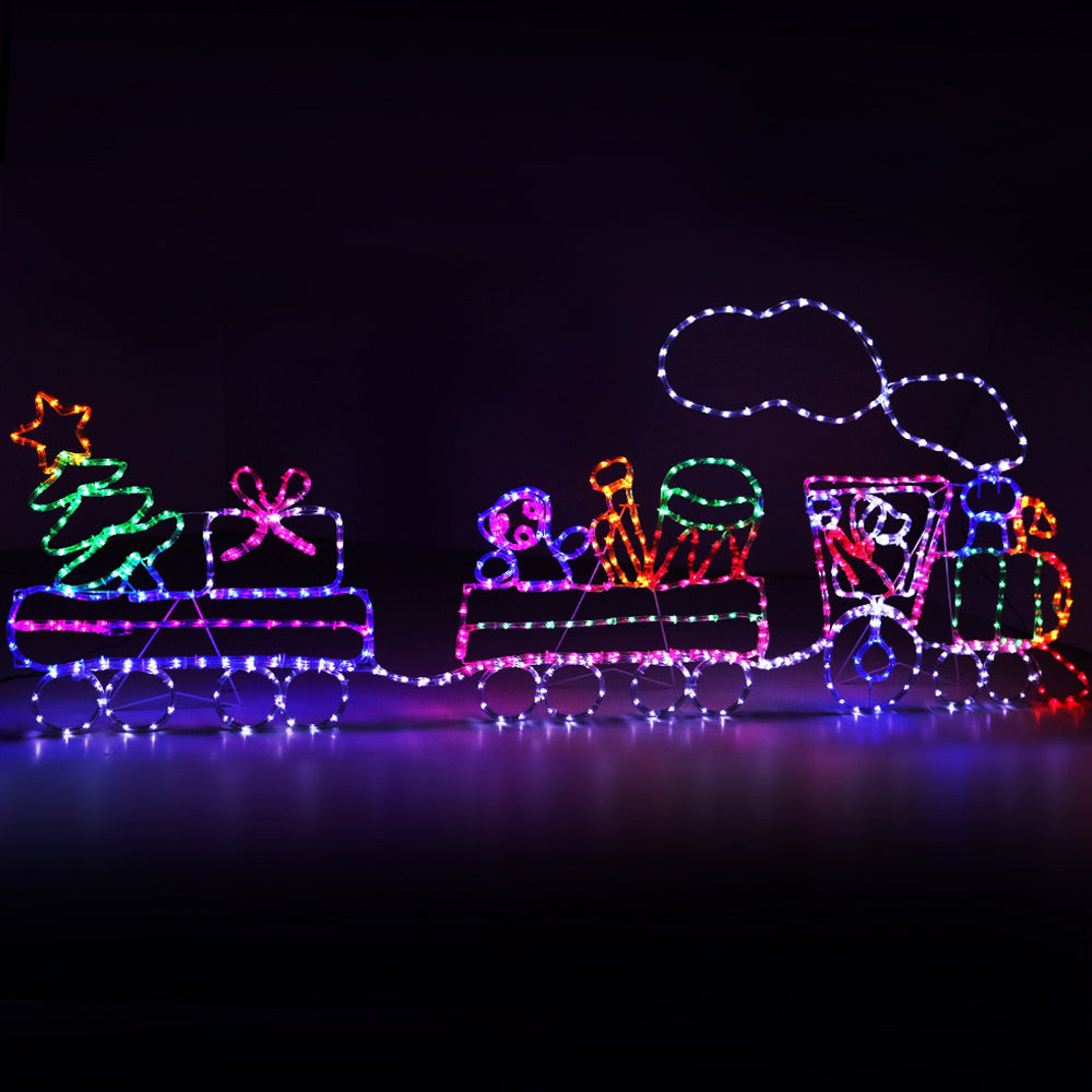 Jingle Jollys Christmas Train Lights – Multi-Color LED, Indoor/Outdoor Display 🎄