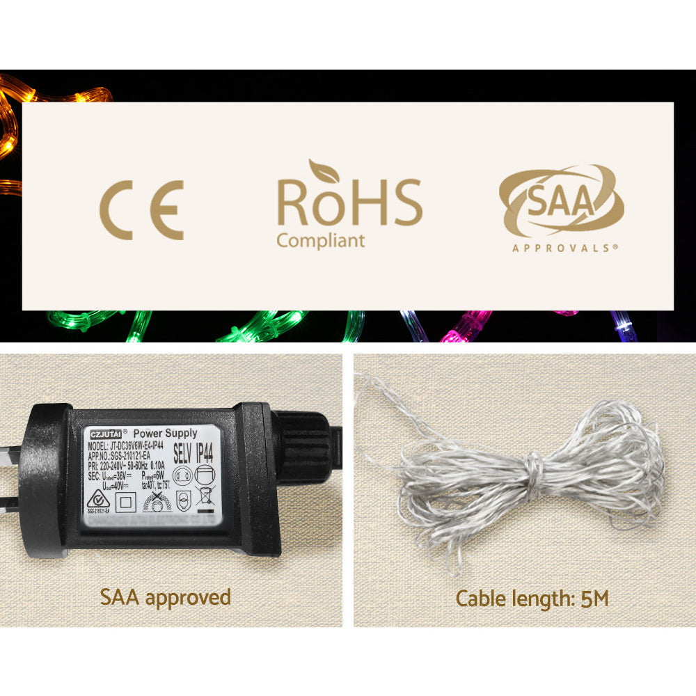 Jingle Jollys Christmas Train Lights – Multi-Color LED, Indoor/Outdoor Display 🎄