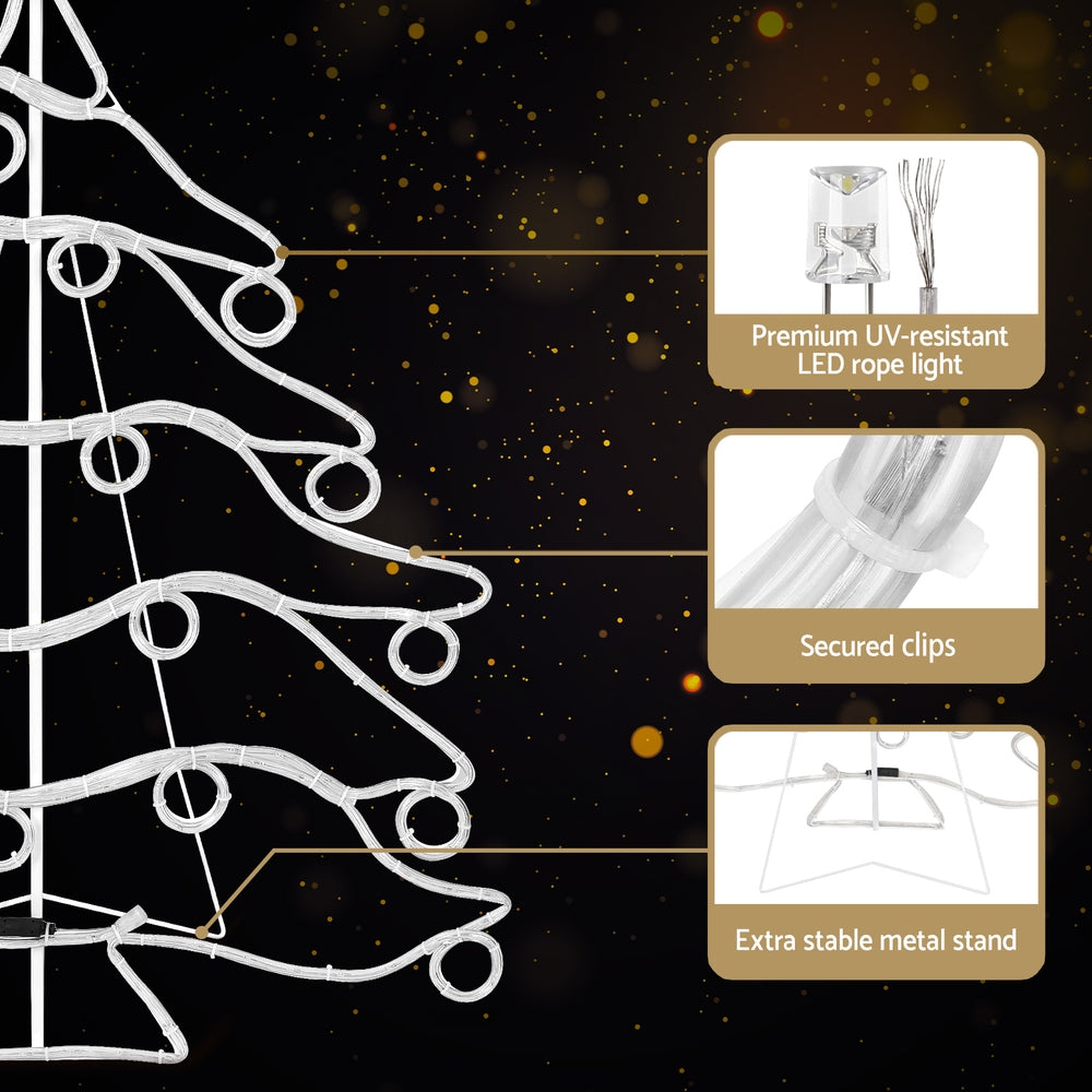 Jingle Jollys LED Christmas Tree Light Display – Multi-Colour LEDs, Indoor & Outdoor Use 🎄