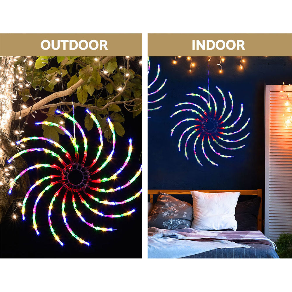 Jingle Jollys Christmas Spin Lights – Multi-Coloured LED Display for Indoor & Outdoor Use 🎄