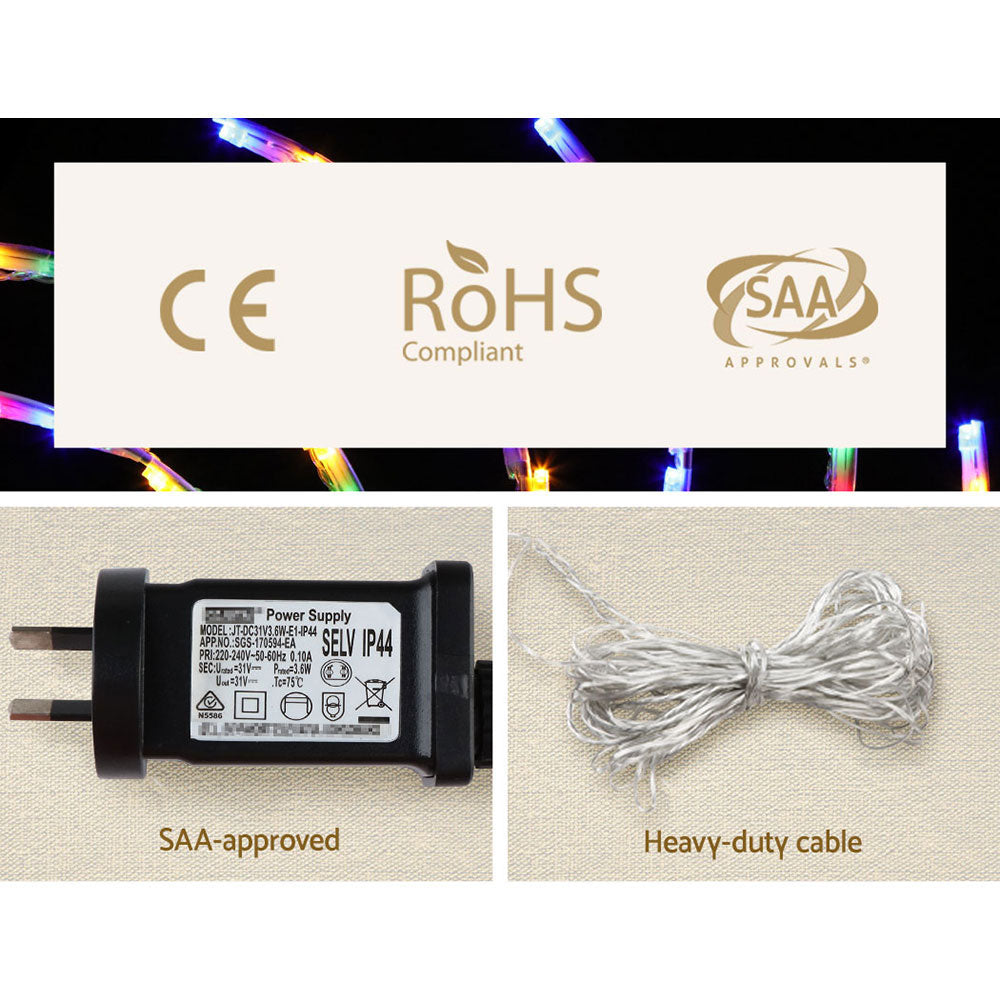 Jingle Jollys Christmas Spin Lights – Multi-Coloured LED Display for Indoor & Outdoor Use 🎄