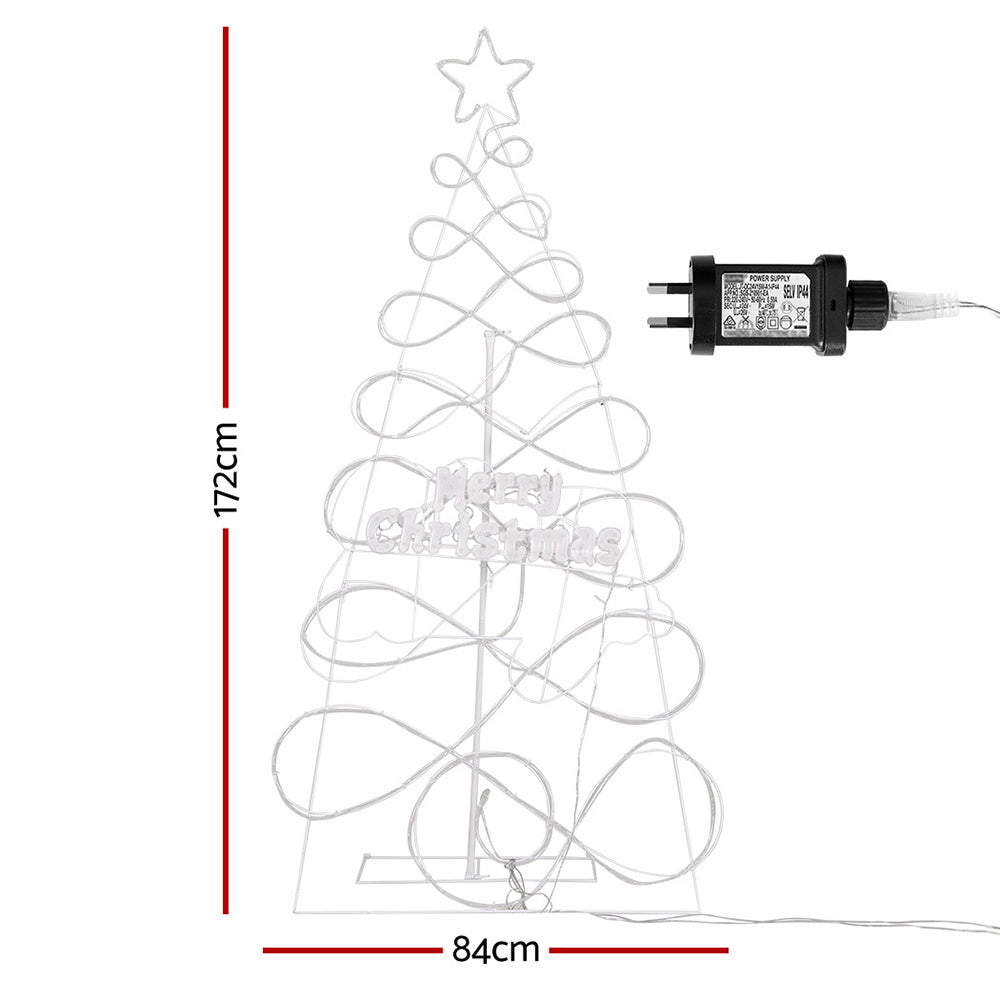 Jingle Jollys 8ft RGBW LED Christmas Tree Light Display – Indoor & Outdoor Use 🎄