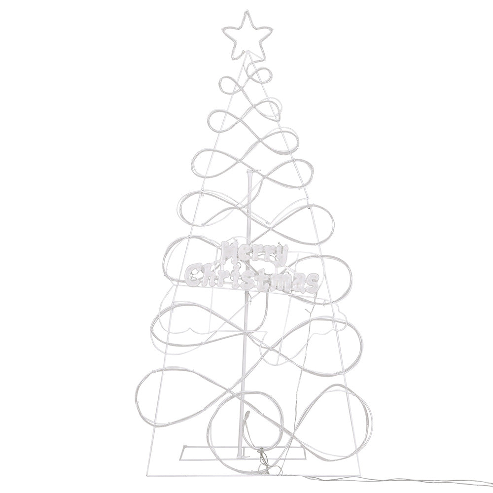 Jingle Jollys 8ft RGBW LED Christmas Tree Light Display – Indoor & Outdoor Use 🎄
