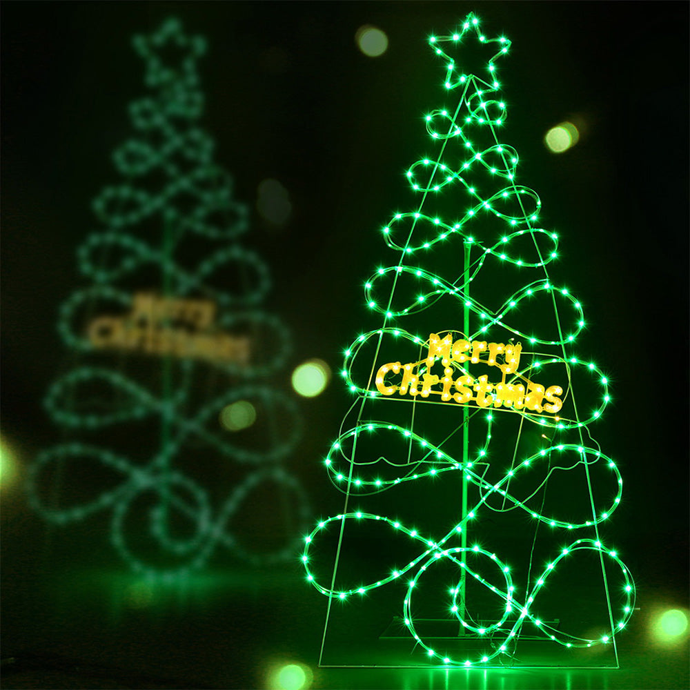 Jingle Jollys 8ft RGBW LED Christmas Tree Light Display – Indoor & Outdoor Use 🎄