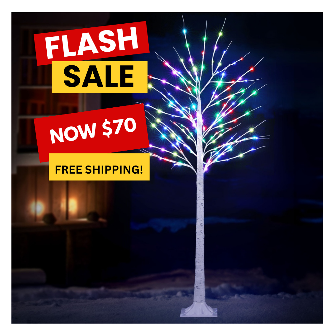 5.5FT Pre-Lit Christmas Tree with 120 RGB LEDs for Vibrant Festive Display