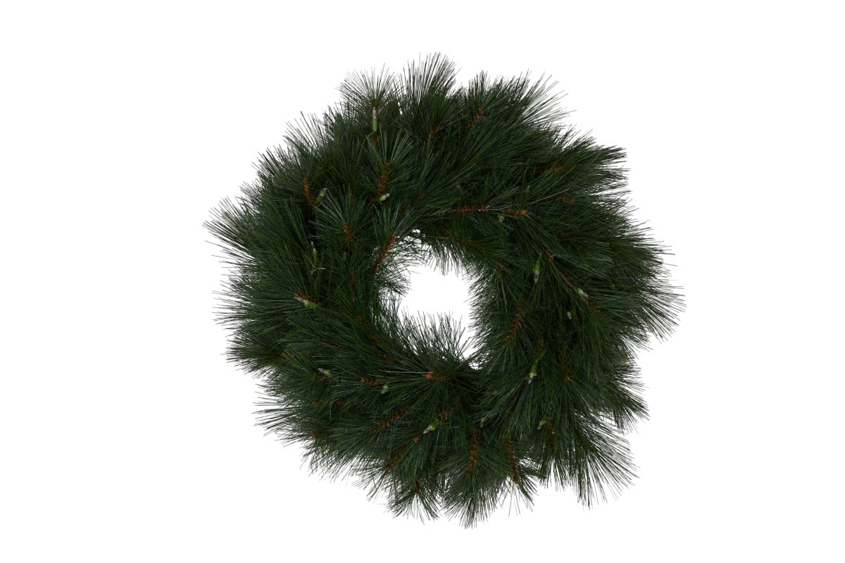 61CM Long Needle Pre-Lit Christmas Wreath – Multi-Function LEDs