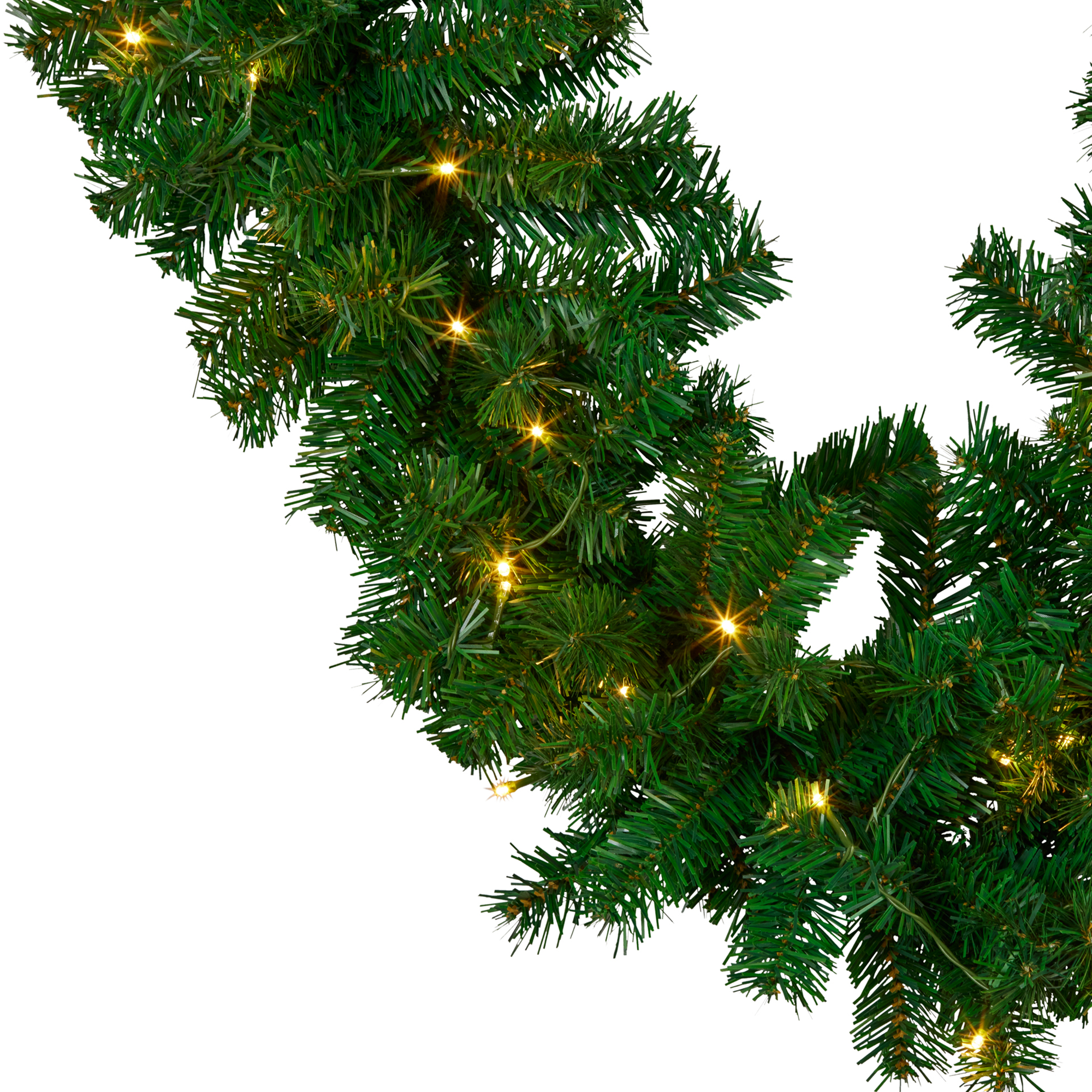 2.7M Chadwick Green Pre-Lit Christmas Garland