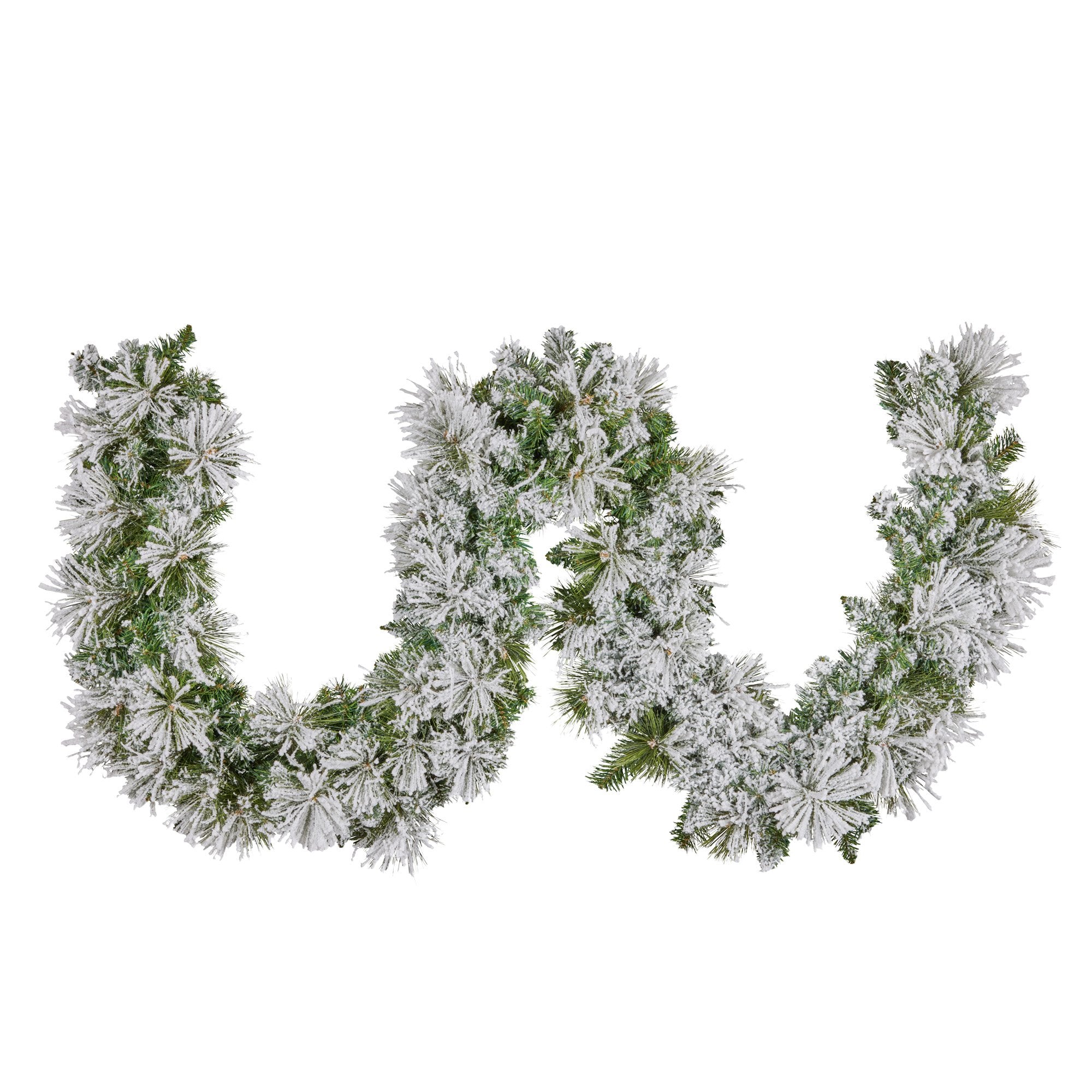 2.7M Majestic Snow Pre-Lit Christmas Garland