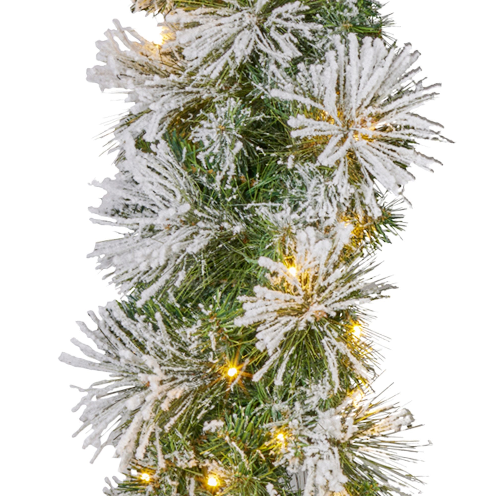 2.7M Majestic Snow Pre-Lit Christmas Garland
