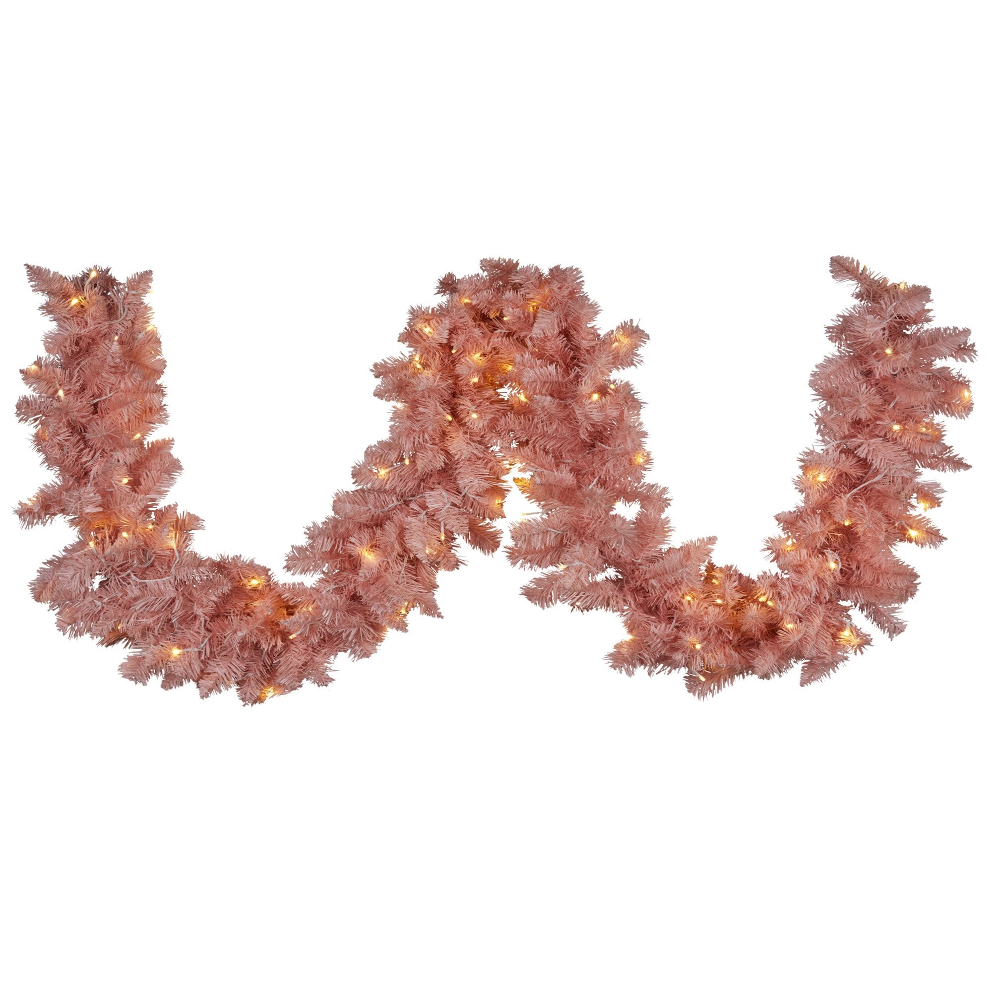 2.7M Pretty in Pink Christmas Garland with LED Lights